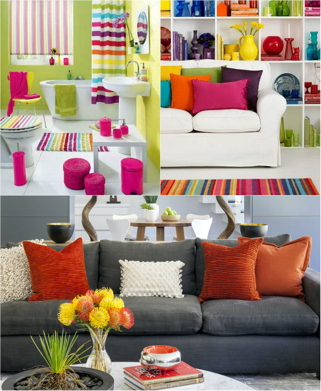 яркие цвета в интерьере фото 2