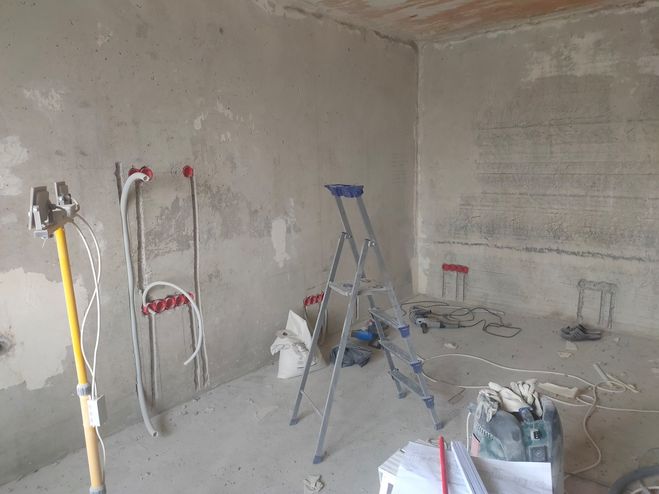 Подрозетники установлены для примерки