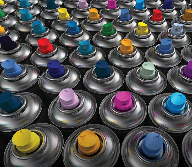 Краска аэрозольная.