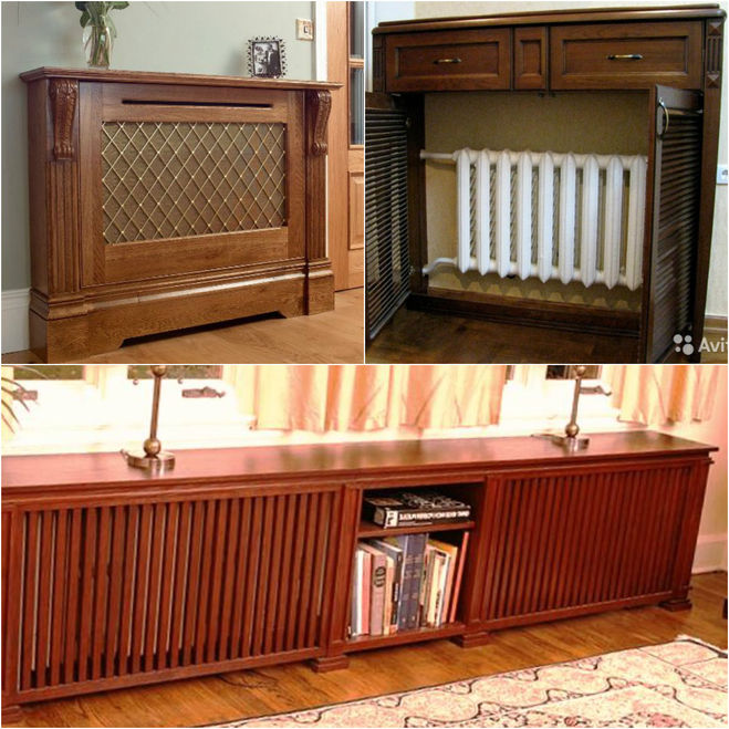 экраны для труб отопления, под мебель