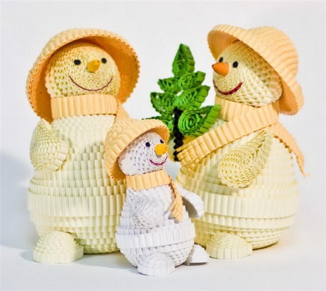 Как сделать снеговика из гофрокартона мастер-класс