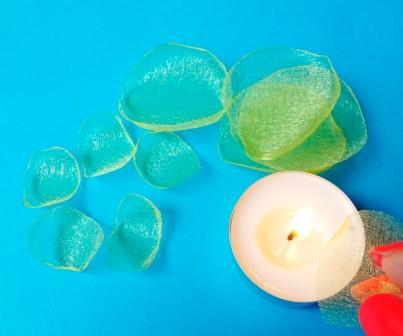 цветы из органзы