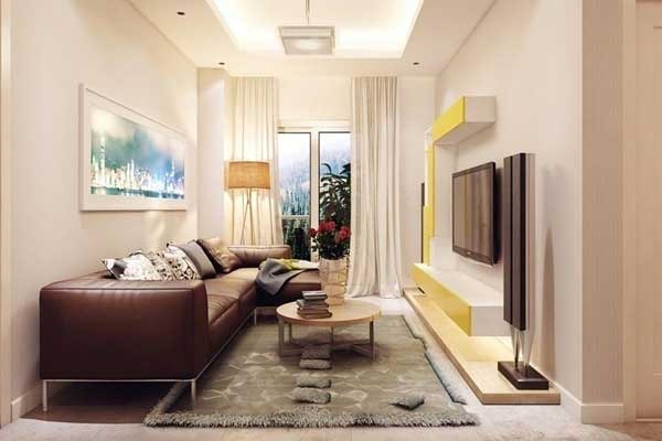 дизайн узкой гостиной 2