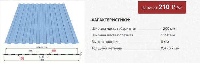 Профнастил С8.