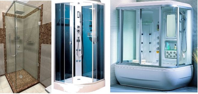 Душевые кабины.