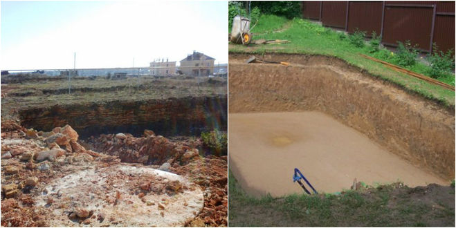 выемка грунта для фундамента