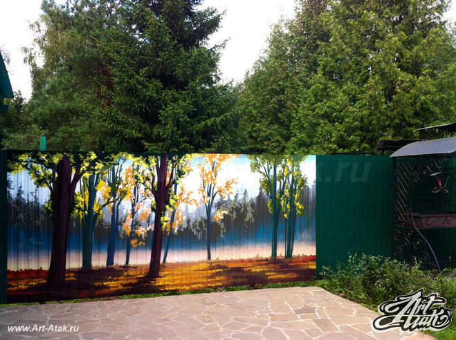 Аэрогра­<wbr/>фия на заборе